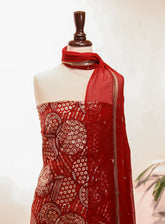 Royal Fashion Embroidered Chiffon Suits Unstitched 2 Piece - RF25EE 58 MAROON